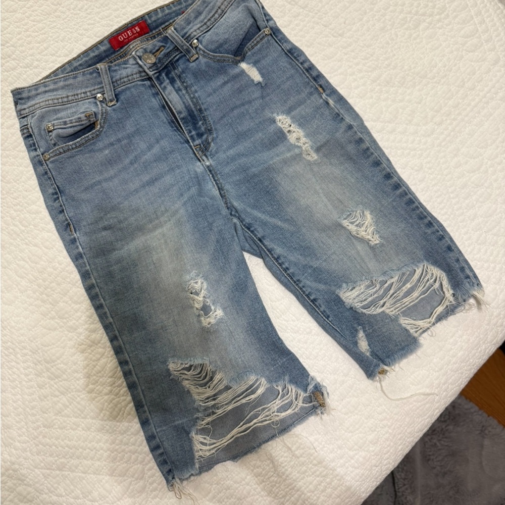 Guess Distressed Denim Shorts